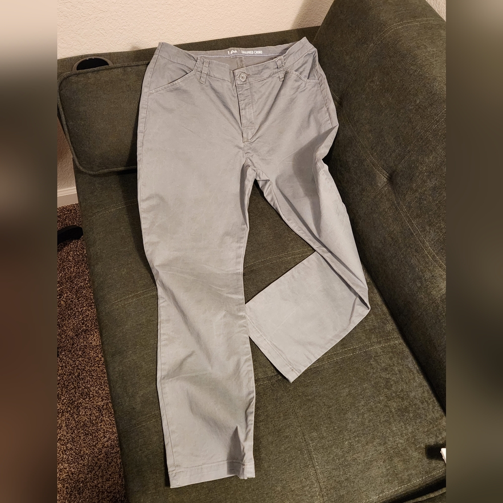 Womens Light Gray Chinos